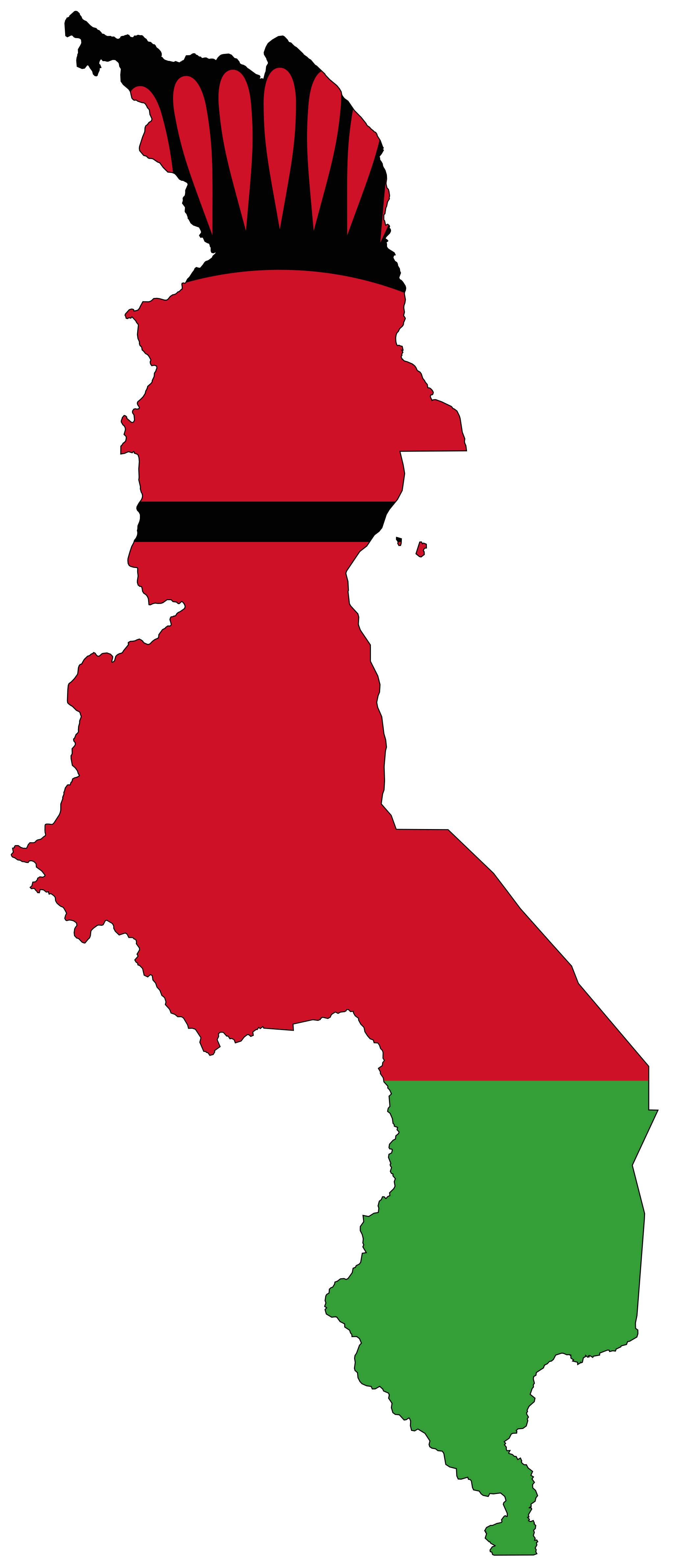 carte drapeaux malawi