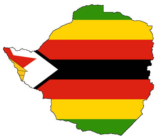 carte drapeaux zimbabwe